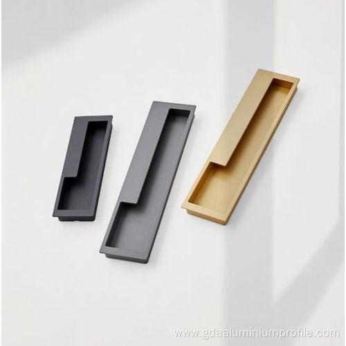 Custom Aluminum Wardrobe Sliding Door Frame Handle Profile